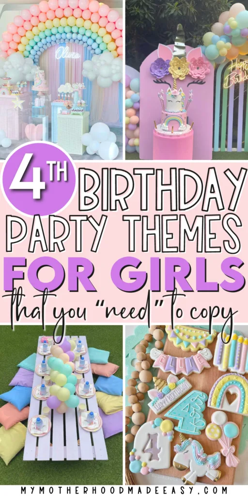 Fourth birthday themes girl