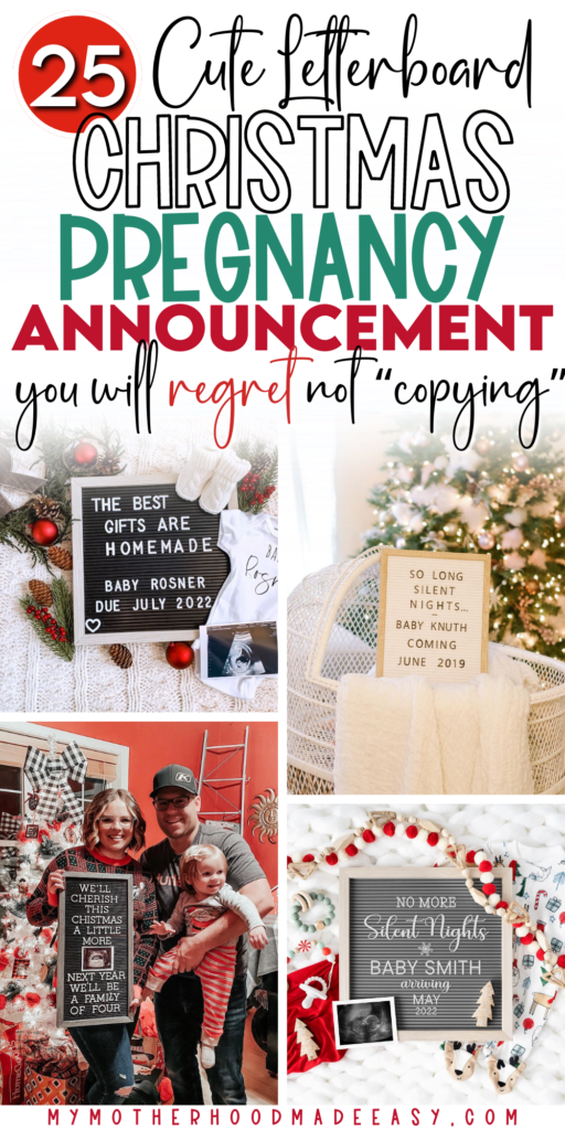 Letterboard Christmas Pregnancy Announcement Ideas