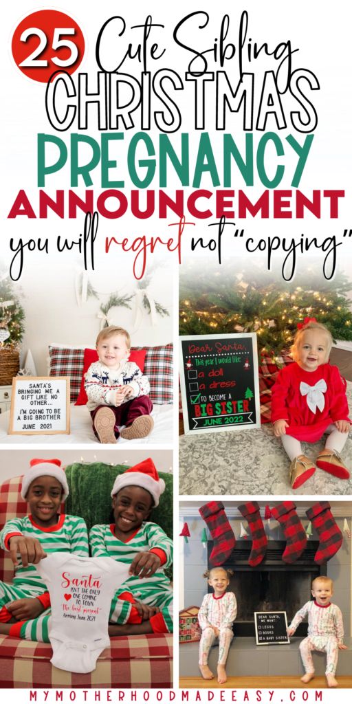 Sibling Christmas Pregnancy Announcement Ideas