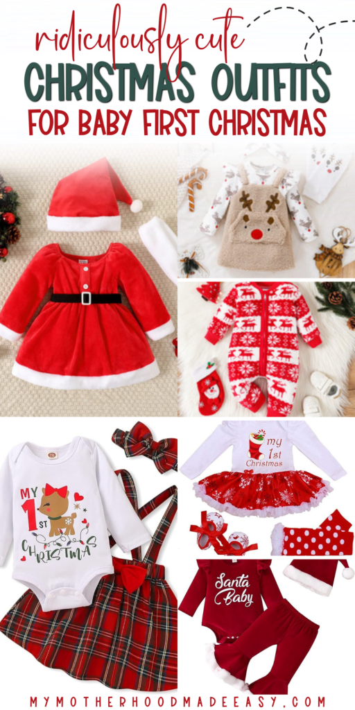 Babygirl Christmas Outfits for Baby first Christmas