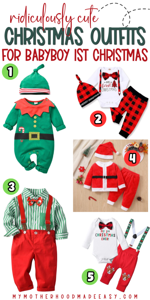 Baby's First Christmas Outfits for Boys