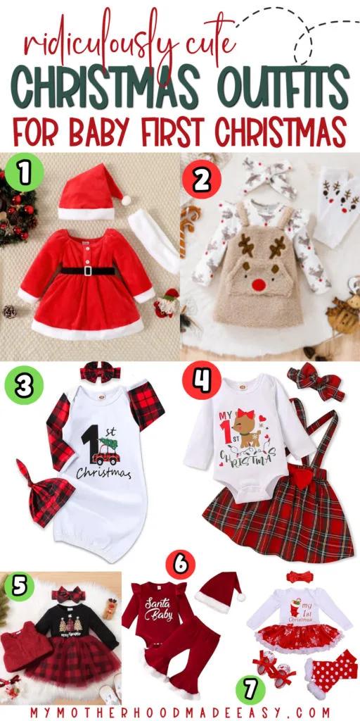 Baby's First Christmas Outfits for Girls