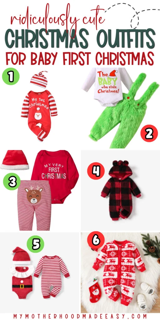 Gender Neutral Baby's First Christmas Outfits for Boys and Girls