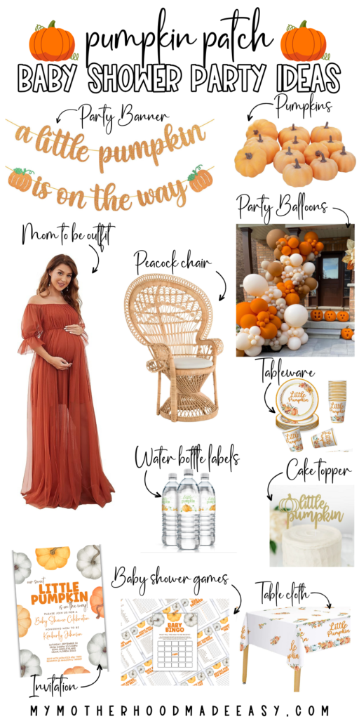 Orange Pumpkin Patch Baby Shower Theme Ideas