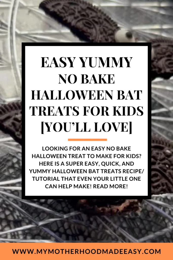 no bake Halloween bat treats for kids