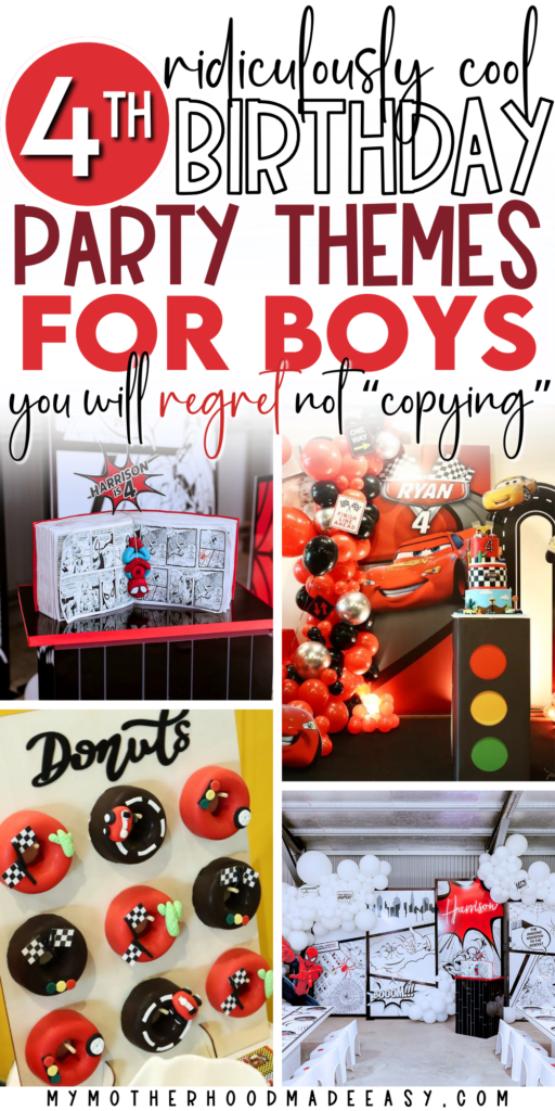 Character and Movies Themed 4th Birthday Party Themes for Boys