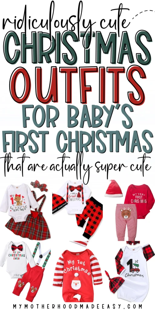 Cute Christmas Outfits for Baby first Christmas