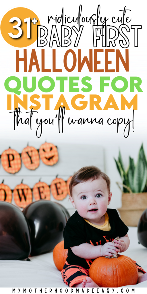 Baby first halloween quotes