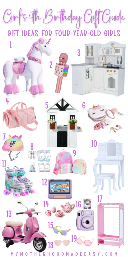 gift ideas for 4 year old girls