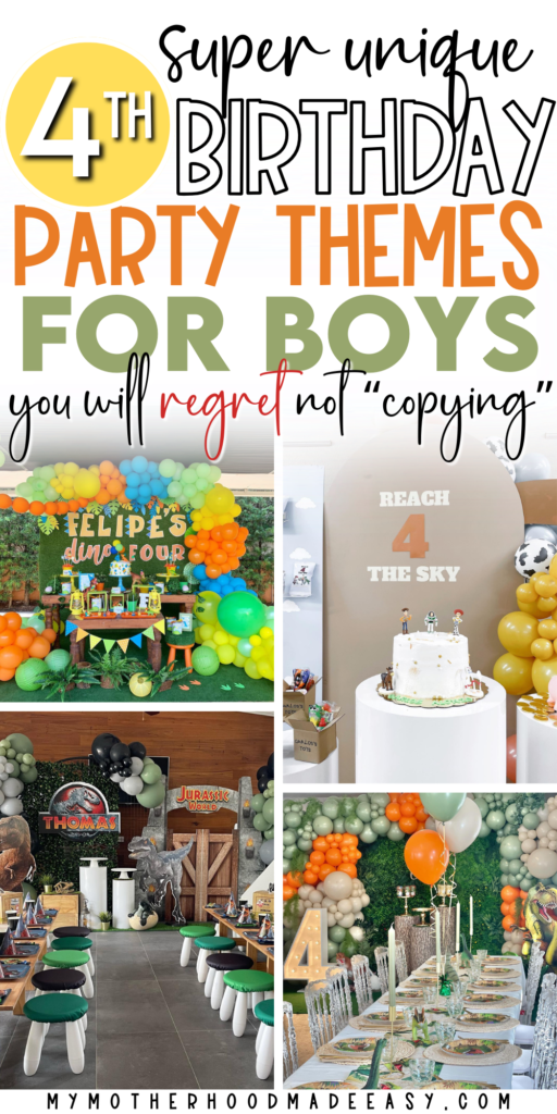 Creative & Unique 4th Birthday Party Theme Ideas for Boys