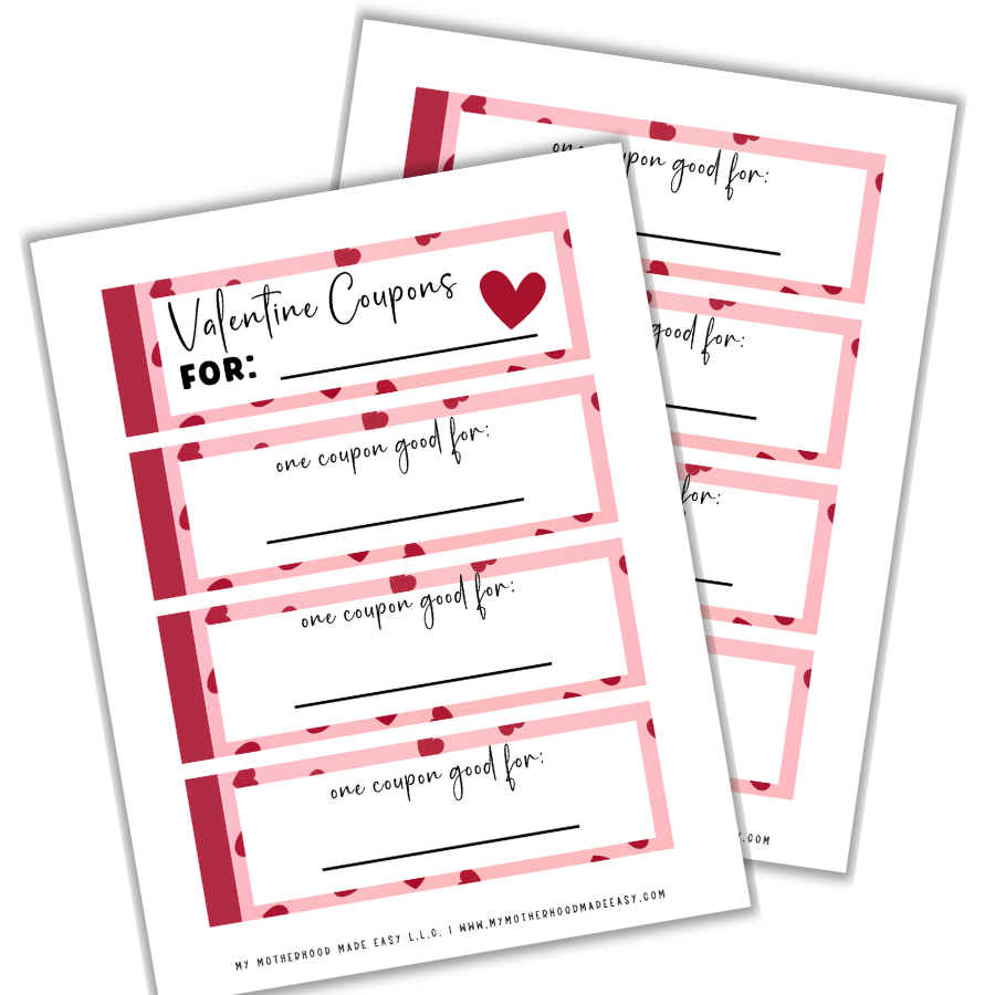 valentines day coupons template