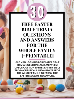 Easter Bible Trivia Questions and Answers