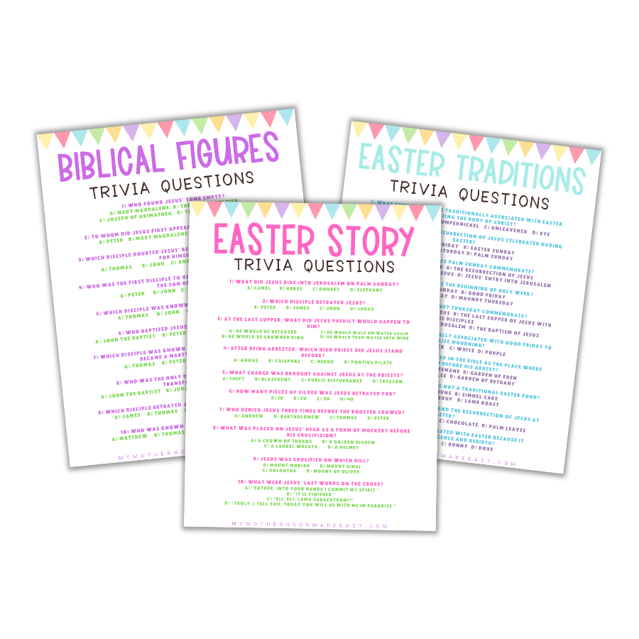 Easter Bible Trivia Questions and Answers Printable