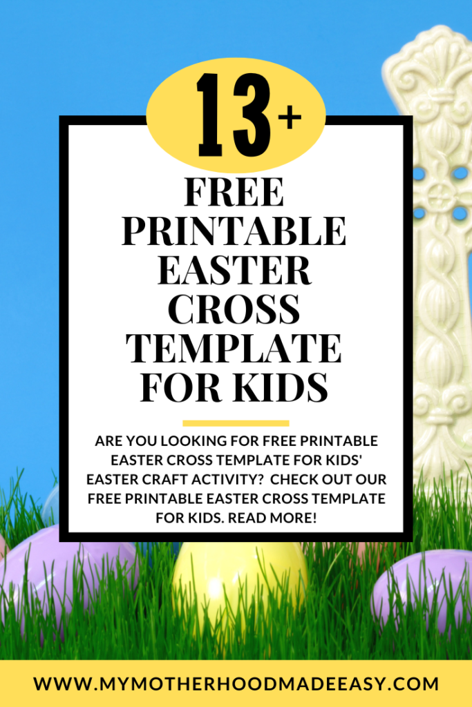 FREE Printable Easter Cross Template For Kids 