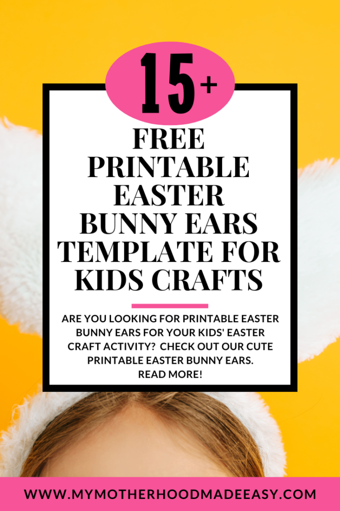 15+ Free Printable Easter Bunny Ears Template For Kids Crafts