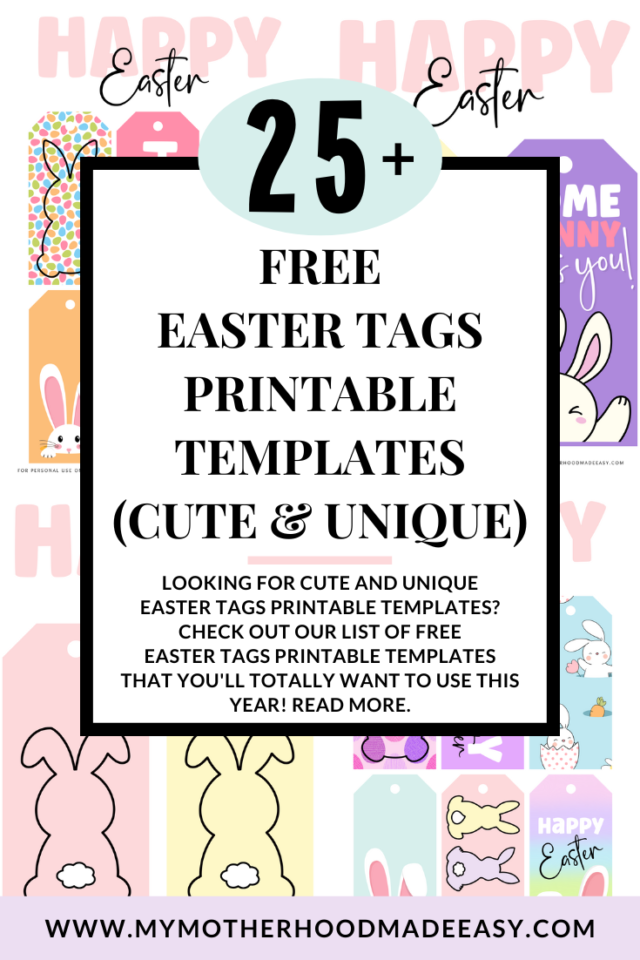 25+ FREE Easter Tags Printable Templates (Cute &amp; Unique)