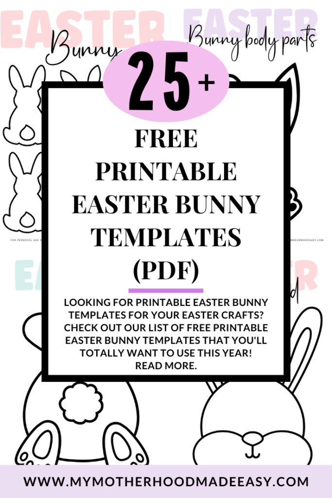 FREE Printable Easter Bunny Templates (PDF)