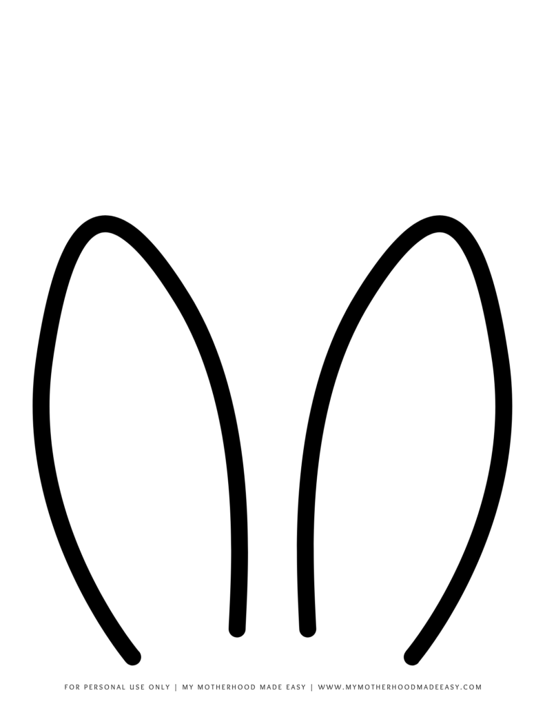 printable small easter bunny ears