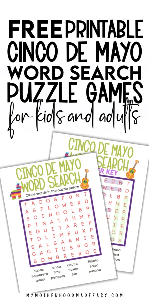 Cinco De Mayo Word Search FREE Printable