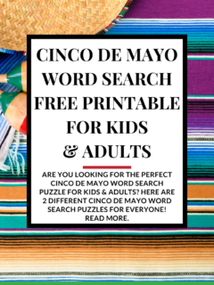 Cinco De Mayo Word Search Free Printable for Kids & Adults