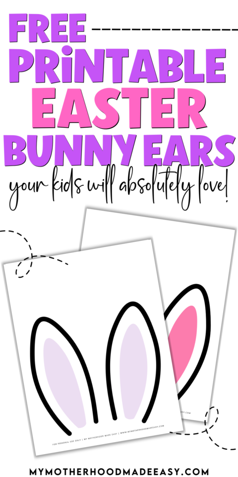 Free Printable Easter Bunny Ears Template For Kids Crafts