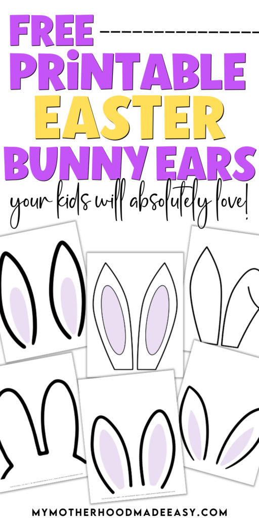 Cut out easter bunny ears template