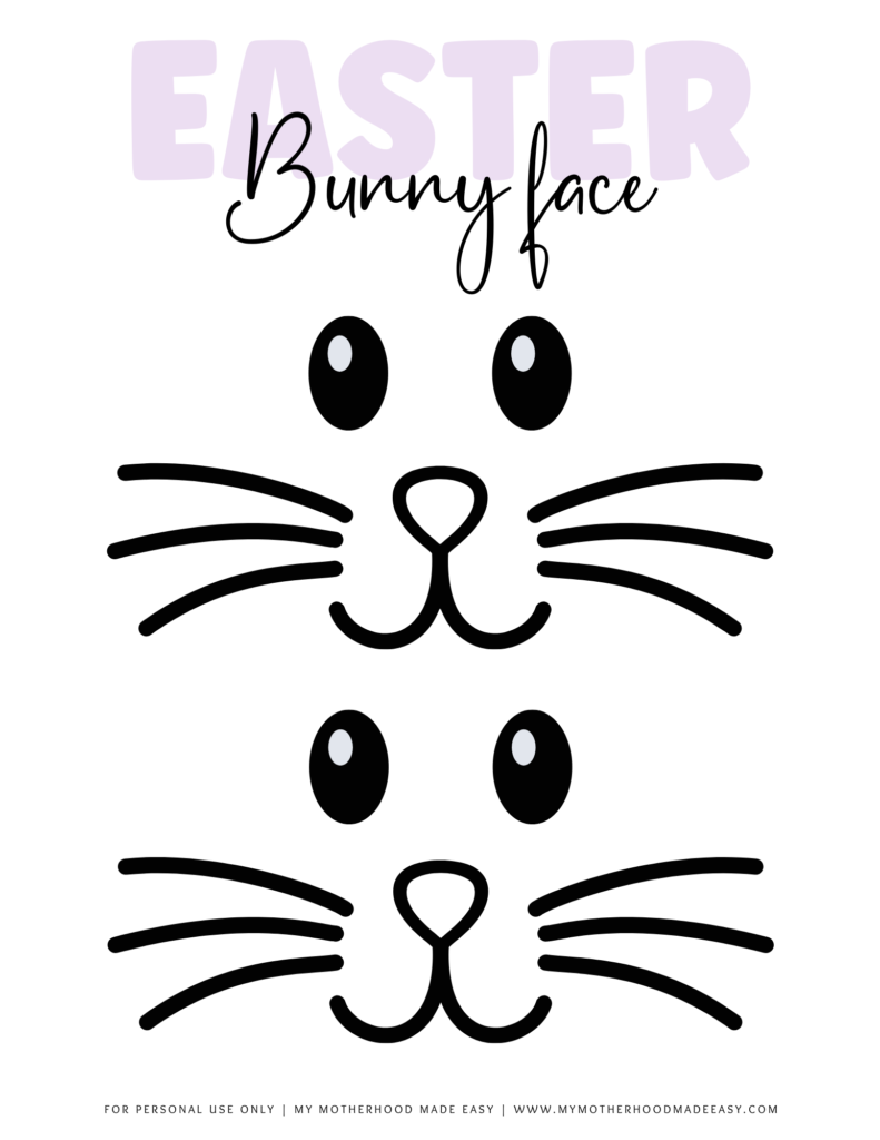 Easter Bunny Faces PDF