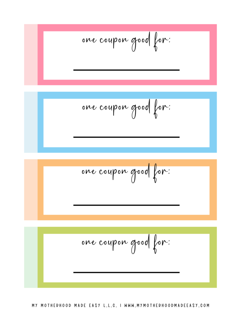 Colorful Blank Easter Egg Coupons template