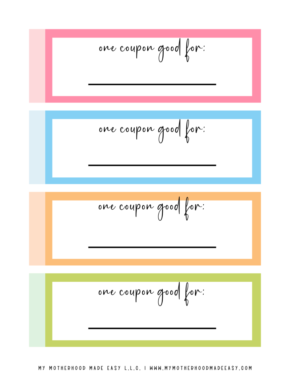 Free Printable Easter Egg Coupons for Kids &amp; Adults (PDF)