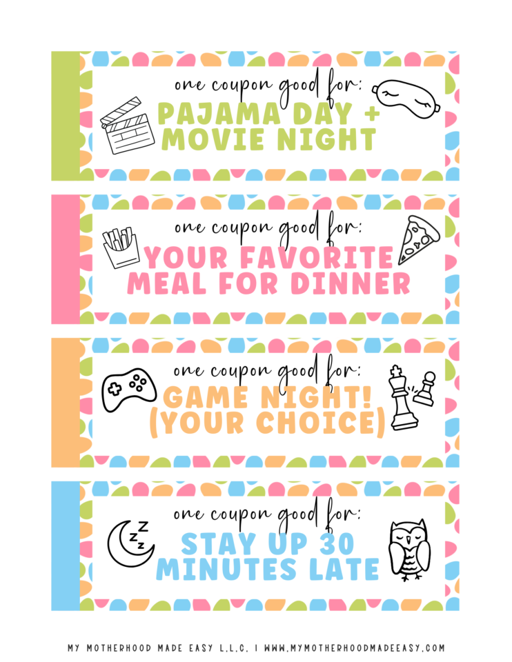Free Printable Easter Egg Coupons for Kids &amp; Adults (PDF)