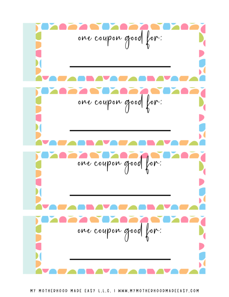 Free Printable Easter Egg Coupons for Kids &amp; Adults (PDF)