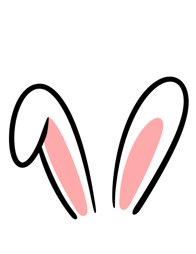 floppy pink printable easter bunny ears