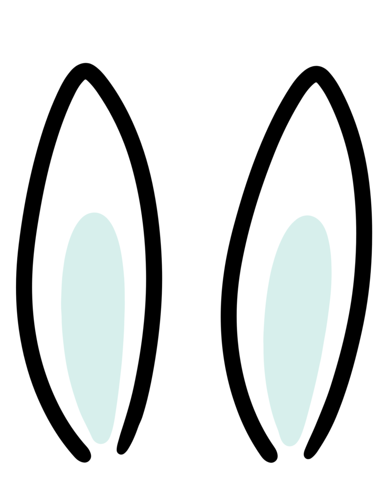 blue Bunny ears template pdf
