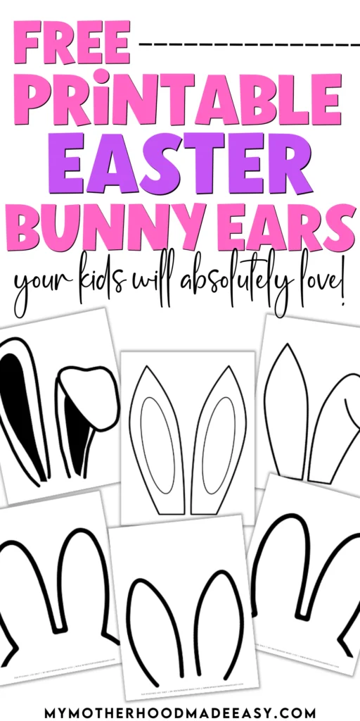 Printable bunny ear outline