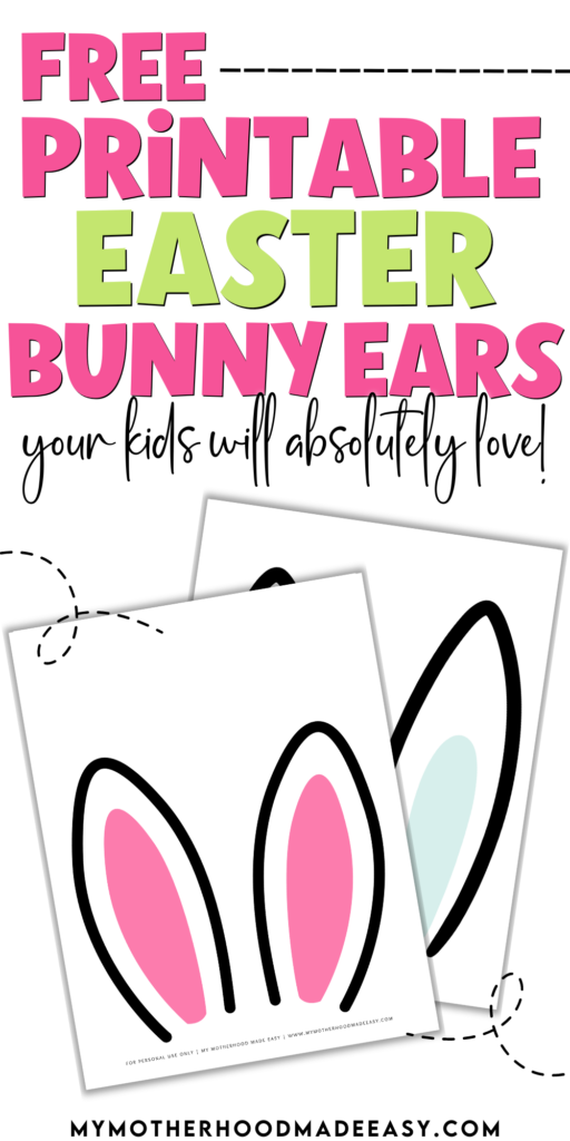 Printable cut out easter bunny ears