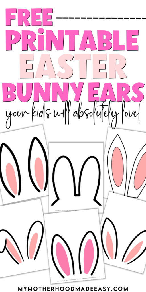 Printable easter bunny ears template