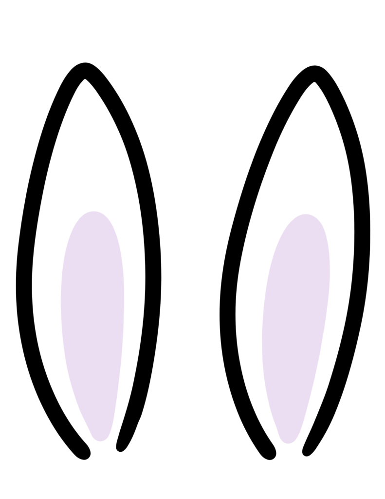 Printable easter bunny ears free purple
