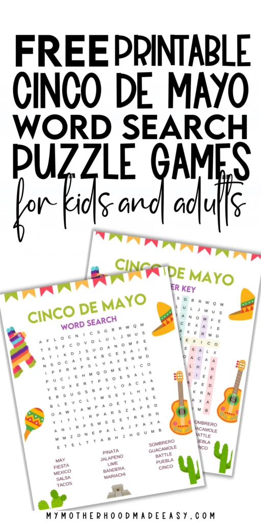 cinco de mayo word search free