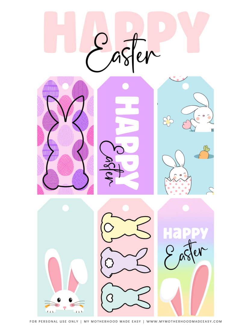 25+ FREE Easter Tags Printable Templates (Cute &amp; Unique)
