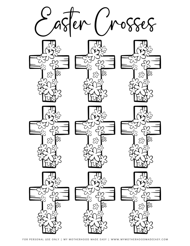 easter cross coloring sheet (small)