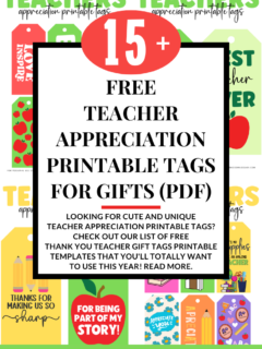 Teacher Appreciation Printable Tags