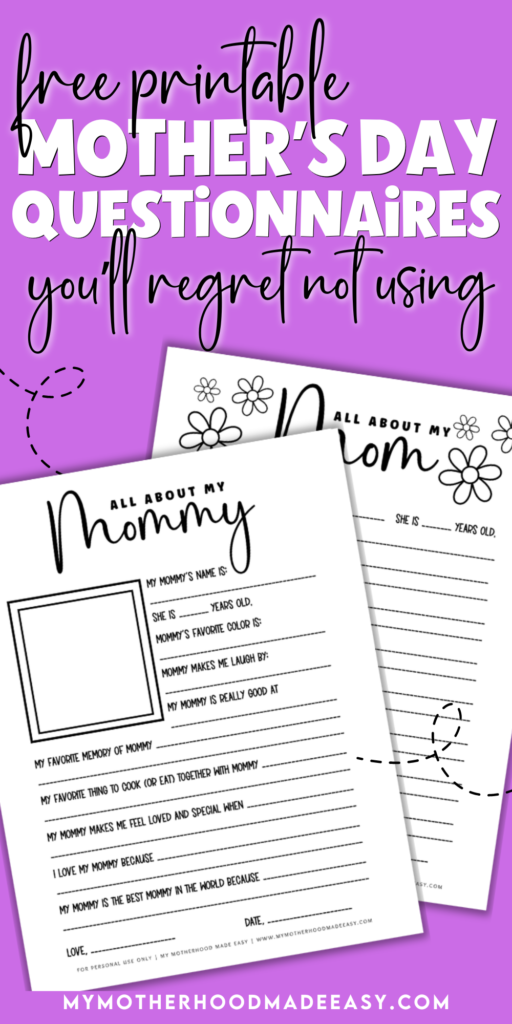 All about mom printable free
