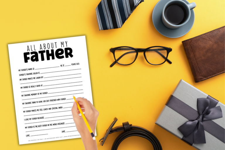 FREE All About My Dad Printable for Father’s Day Interview