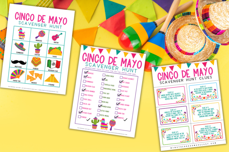 FREE Printable Cinco De Mayo Scavenger Hunt PDF for Kids