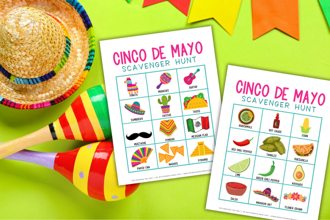 FREE Printable Cinco De Mayo Scavenger Hunt PDF for Kids