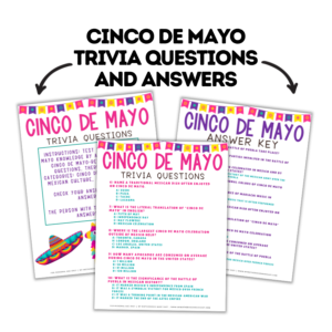 Free Printable Cinco De Mayo Trivia Questions &amp; Answers PDF