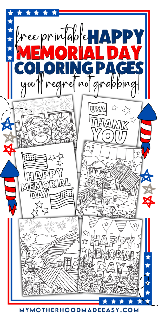 Happy Memorial Day coloring pages