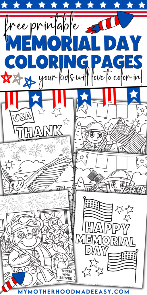 Memorial Day coloring pages pdf