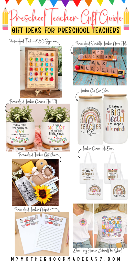 Personalized preschool teacher gifts ideas