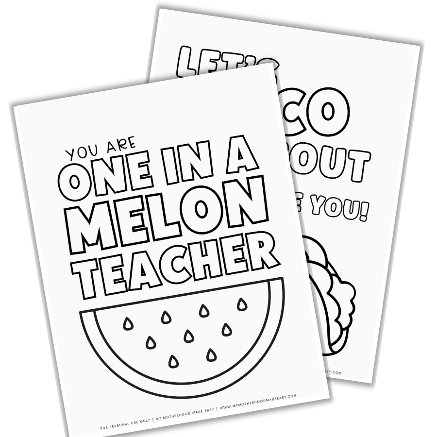 Printable Cute Teacher Appreciation Coloring Pages